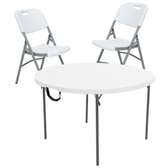 Table Ronde avec 2 chaises Élégante Et Fonctionnelle